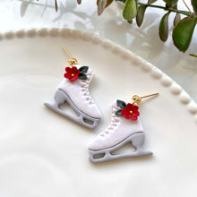 Load image into Gallery viewer, Floral Ice Skates Dangles
