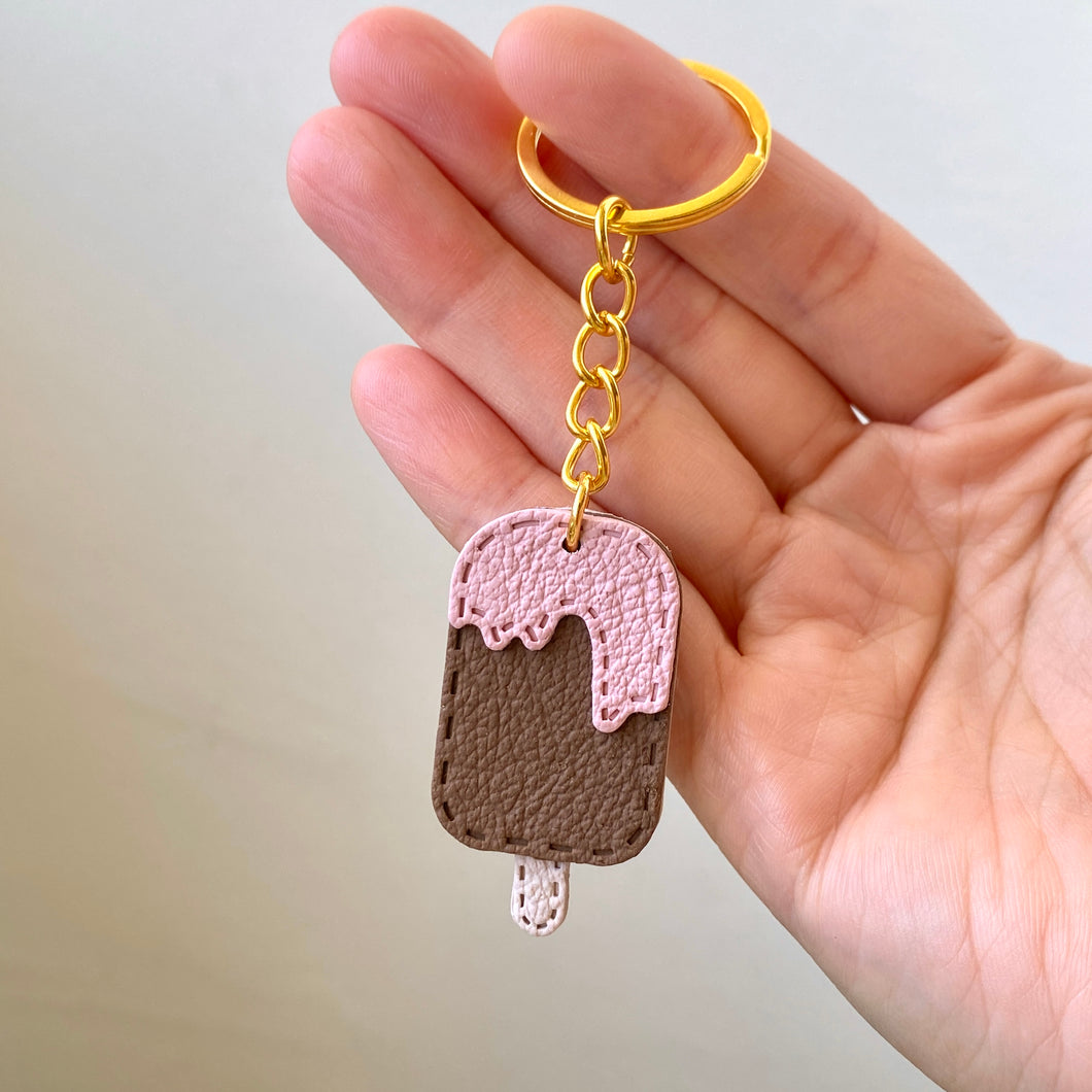 Popsicle Faux Leather Keychain