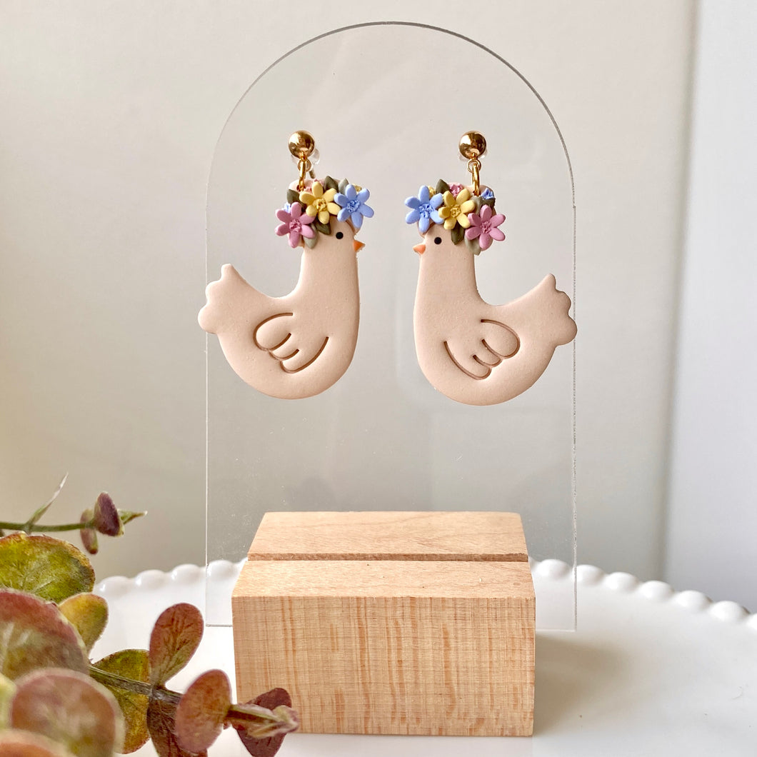 Floral Chicken Dangles