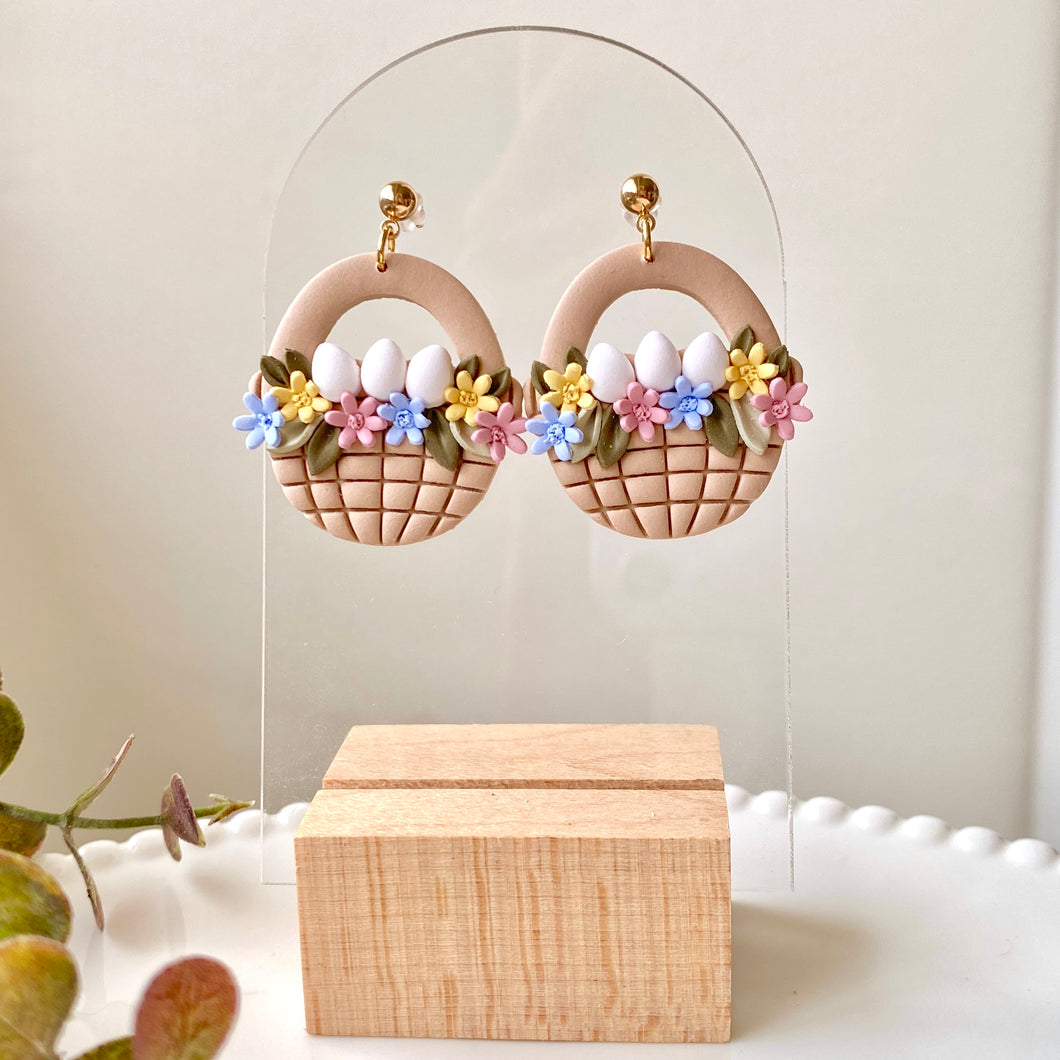 Floral Basket Dangles