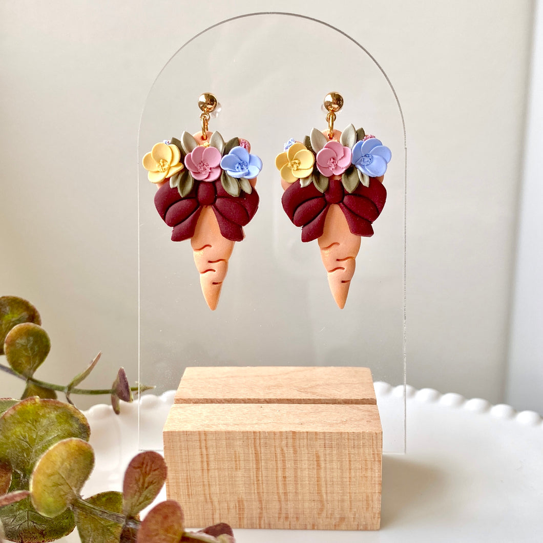 Floral Carrot Dangles