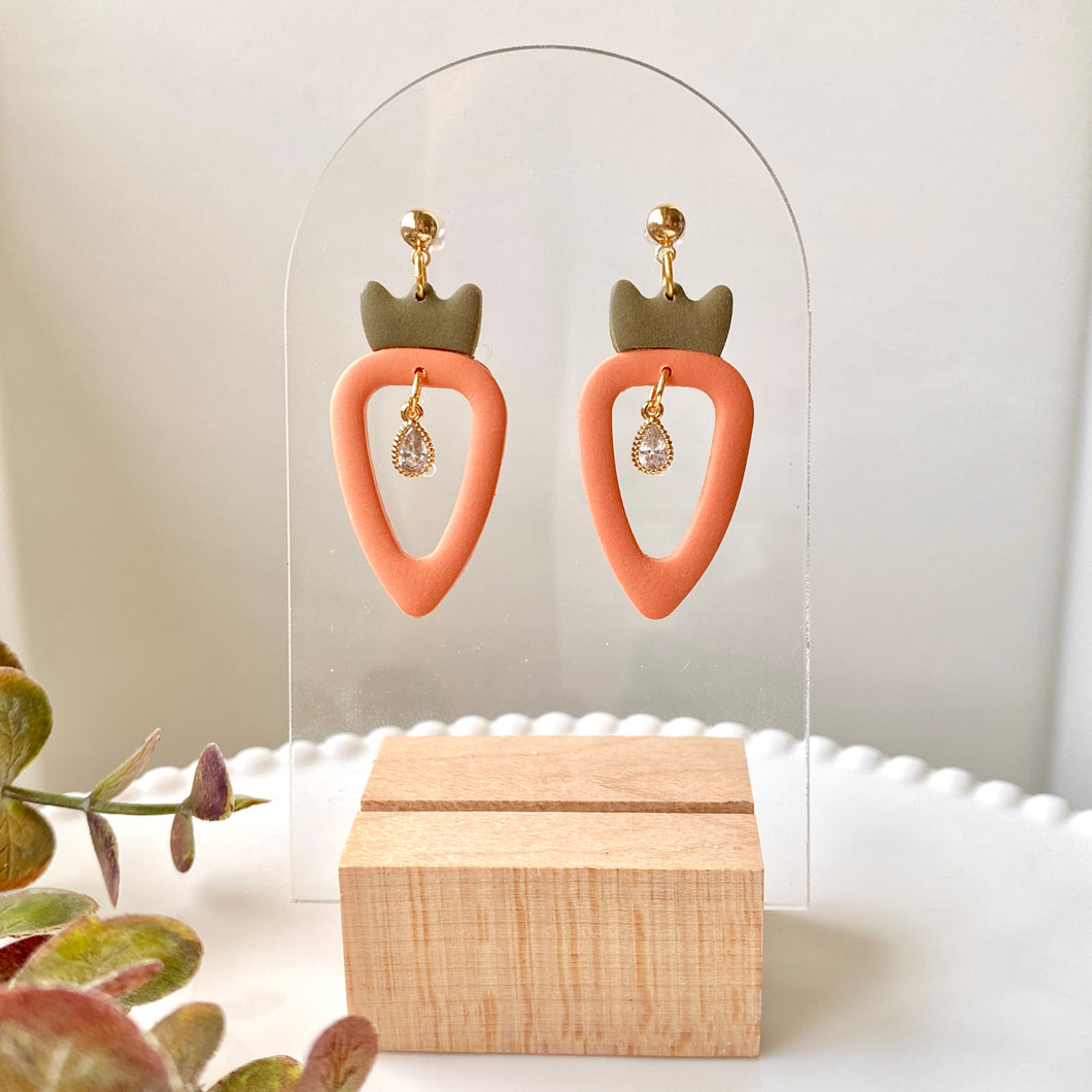 Carrot Bezel Dangles