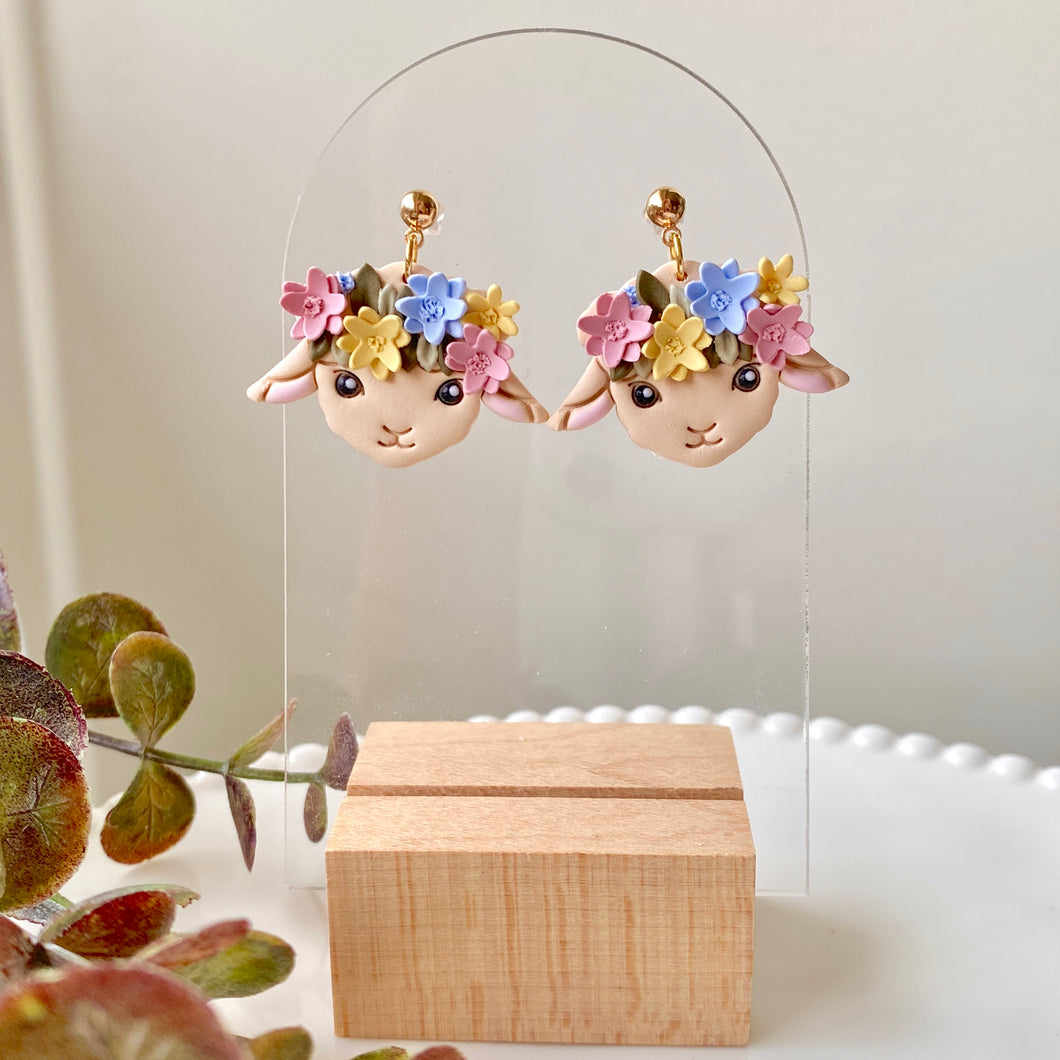 Floral Lamb Dangles