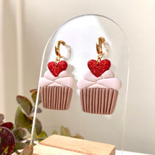 Load image into Gallery viewer, Heart Cupcake Dangles
