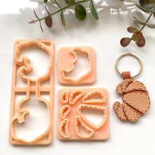 Load image into Gallery viewer, Croissant Stitch Keychain Set
