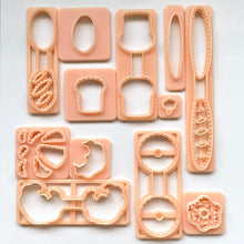 Load image into Gallery viewer, Bakery Stitch Keychain Cutters Bundle of 5 (12 Cutters)
