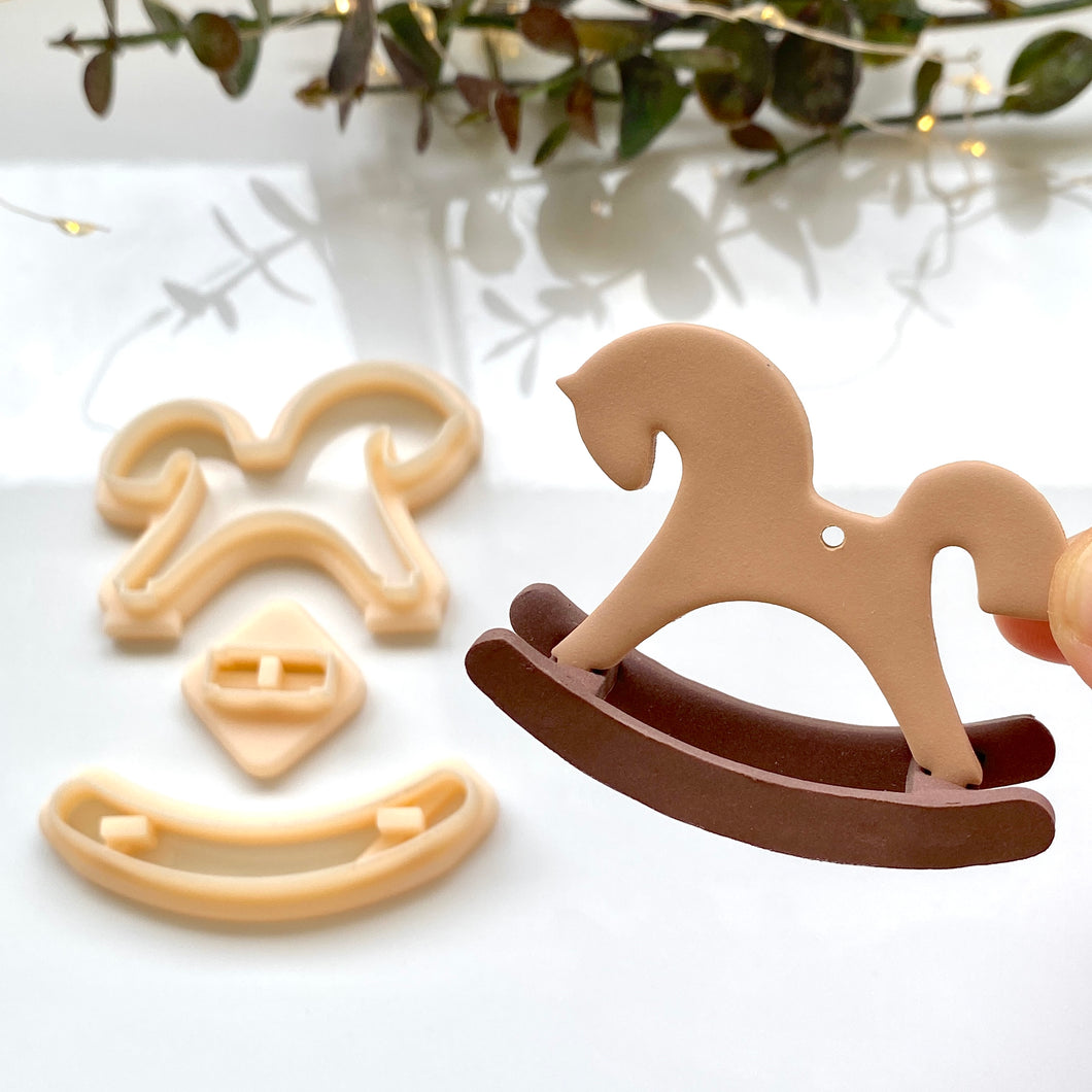 Rocking Horse 3D Ornament Set