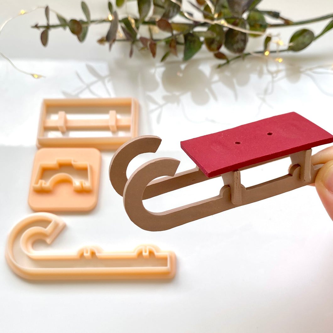 Sleigh 3D Ornament Set