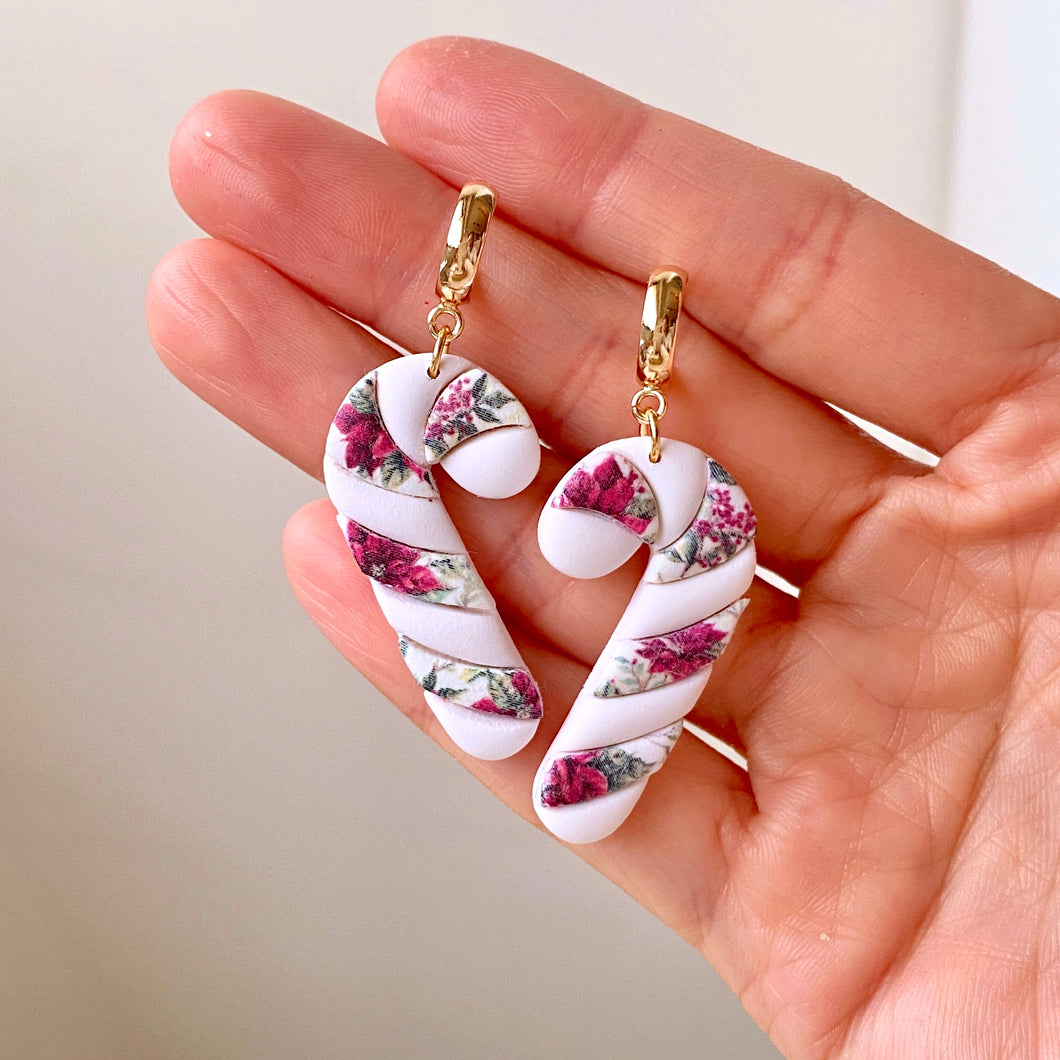 Botanical Candy Cane Dangles