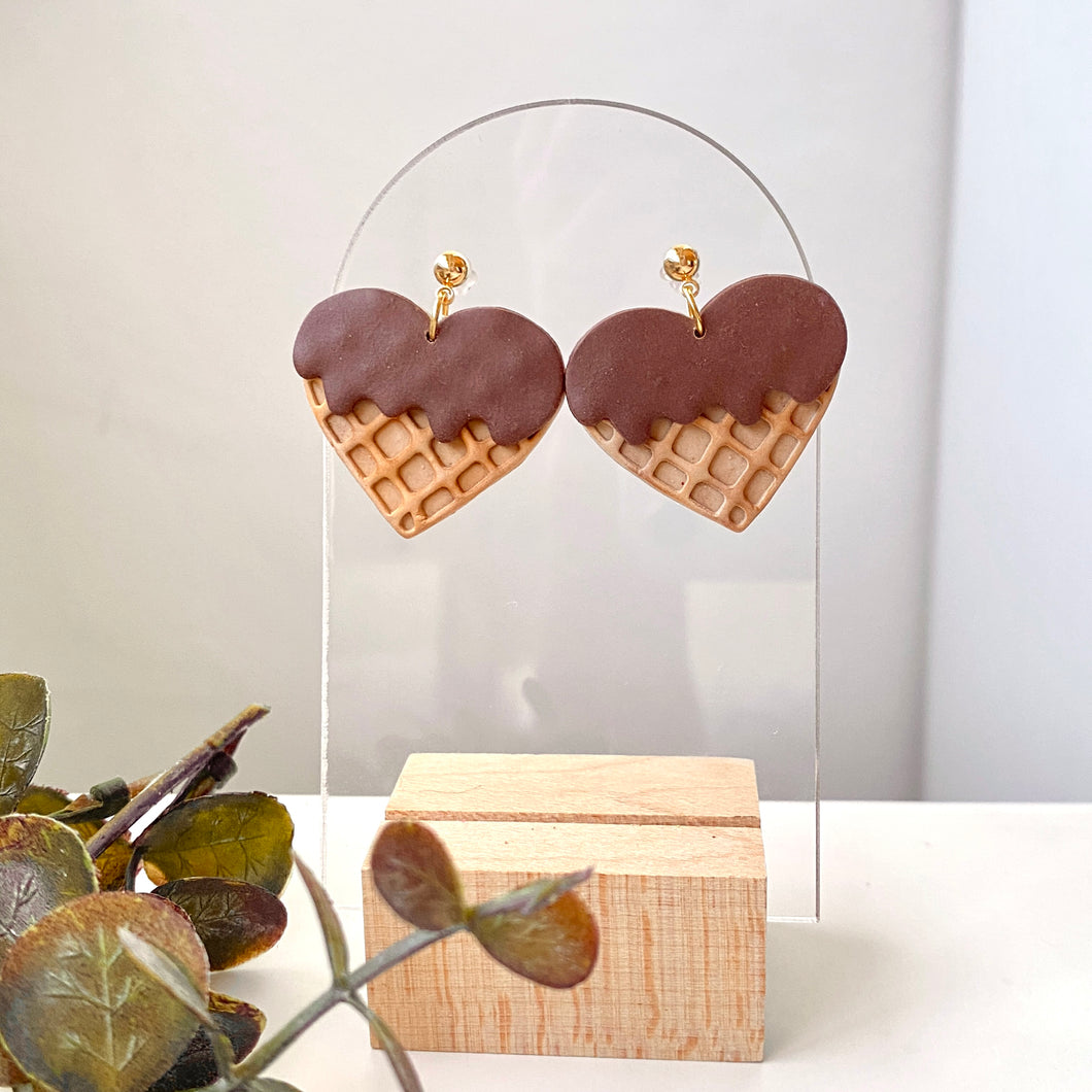 Heart Waffle Dangles