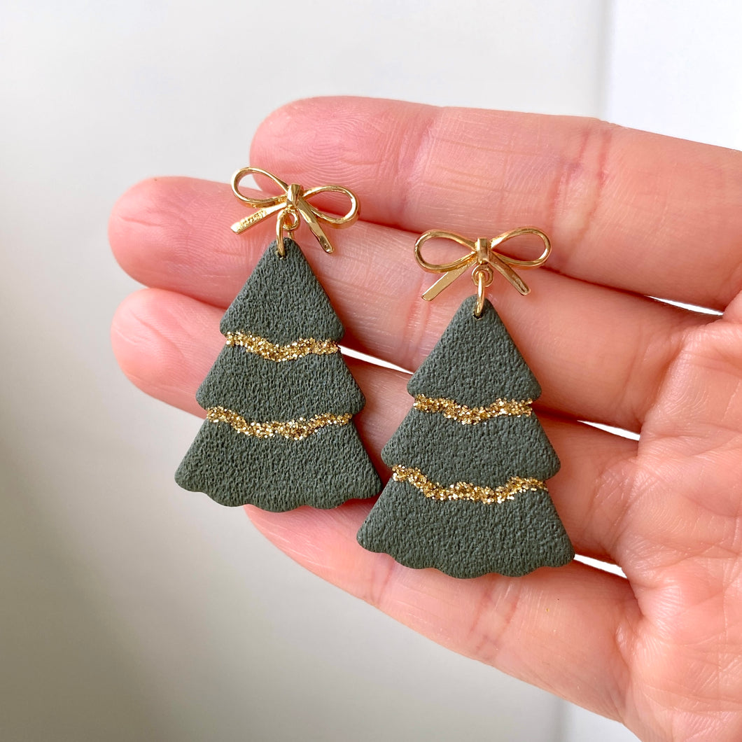 Glitter Folds Xmas Tree Dangles