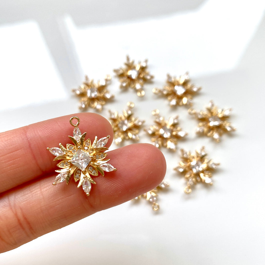 Deco Snowflake Charm (10 pcs)