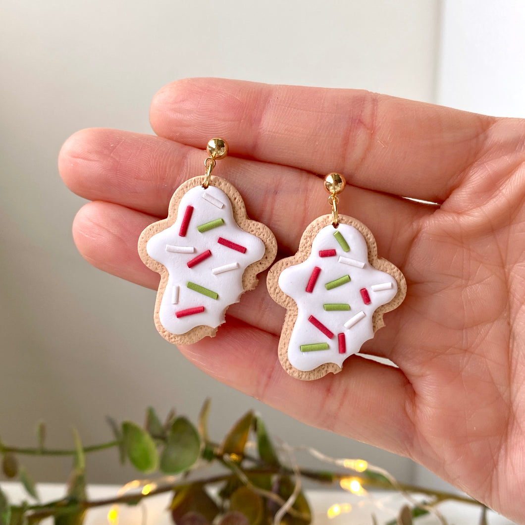 Bitten Gingerbread Cookie Dangles