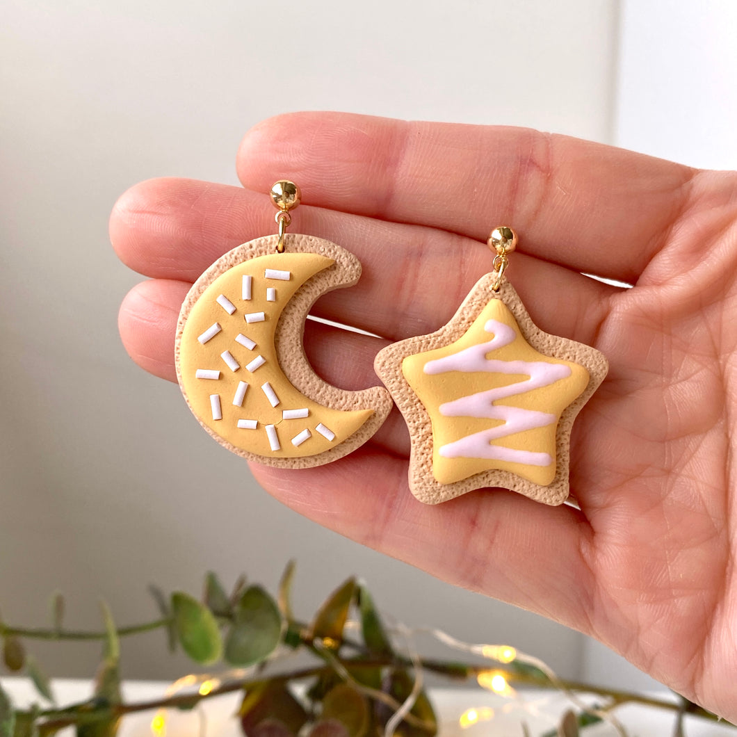 Crescent Star Cookie Dangles