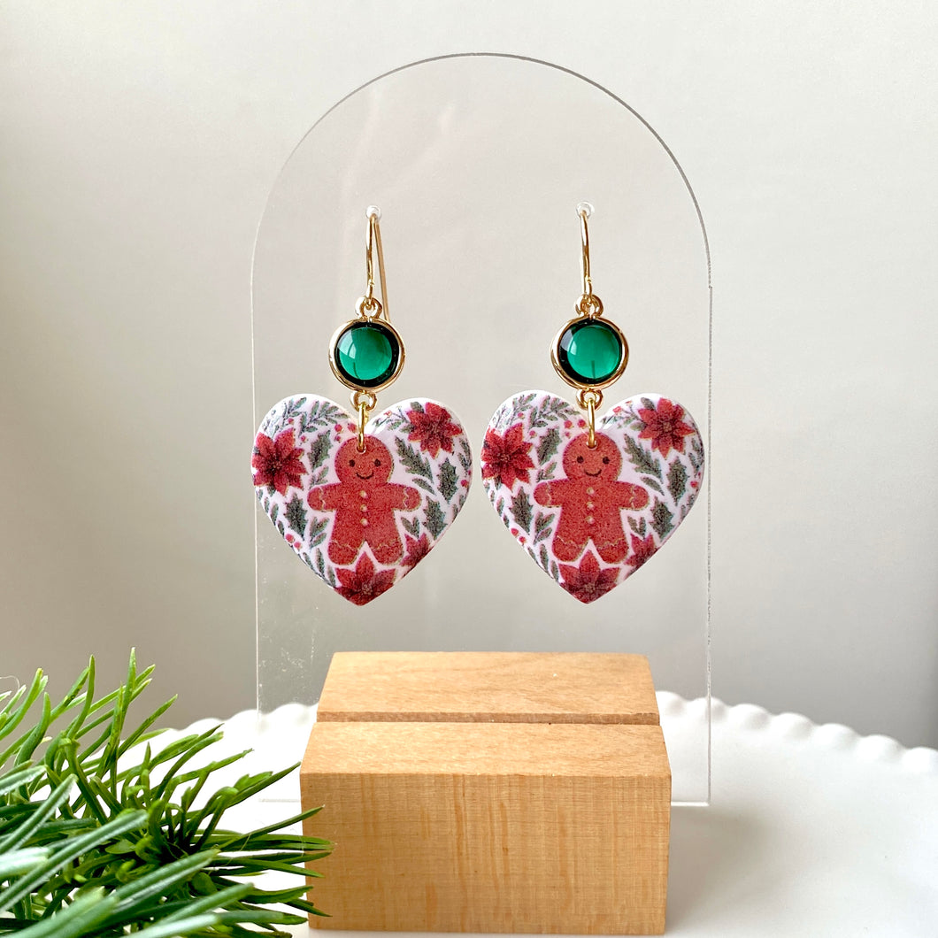 Gingerbread Heart Dangles