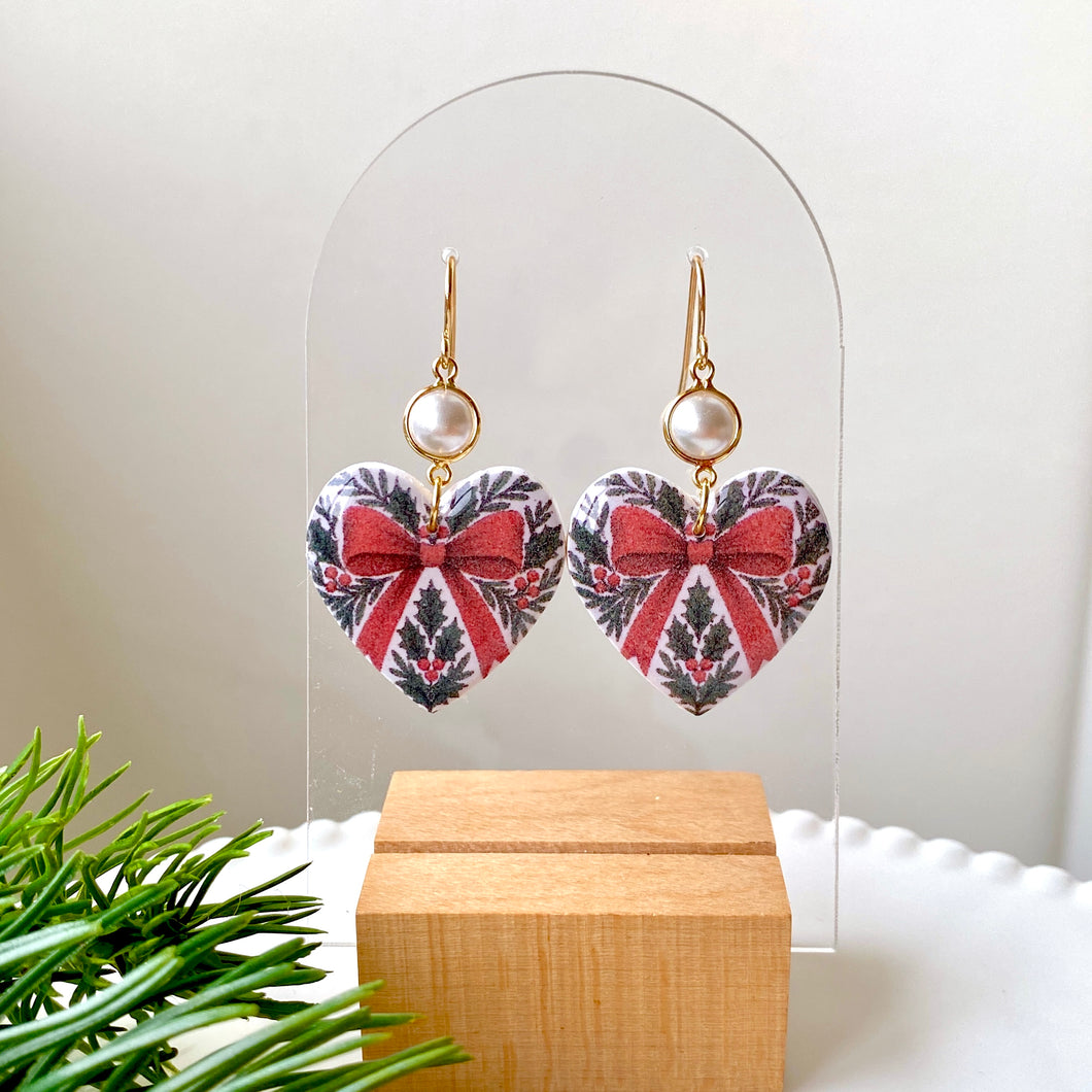 Heart Bow Dangles