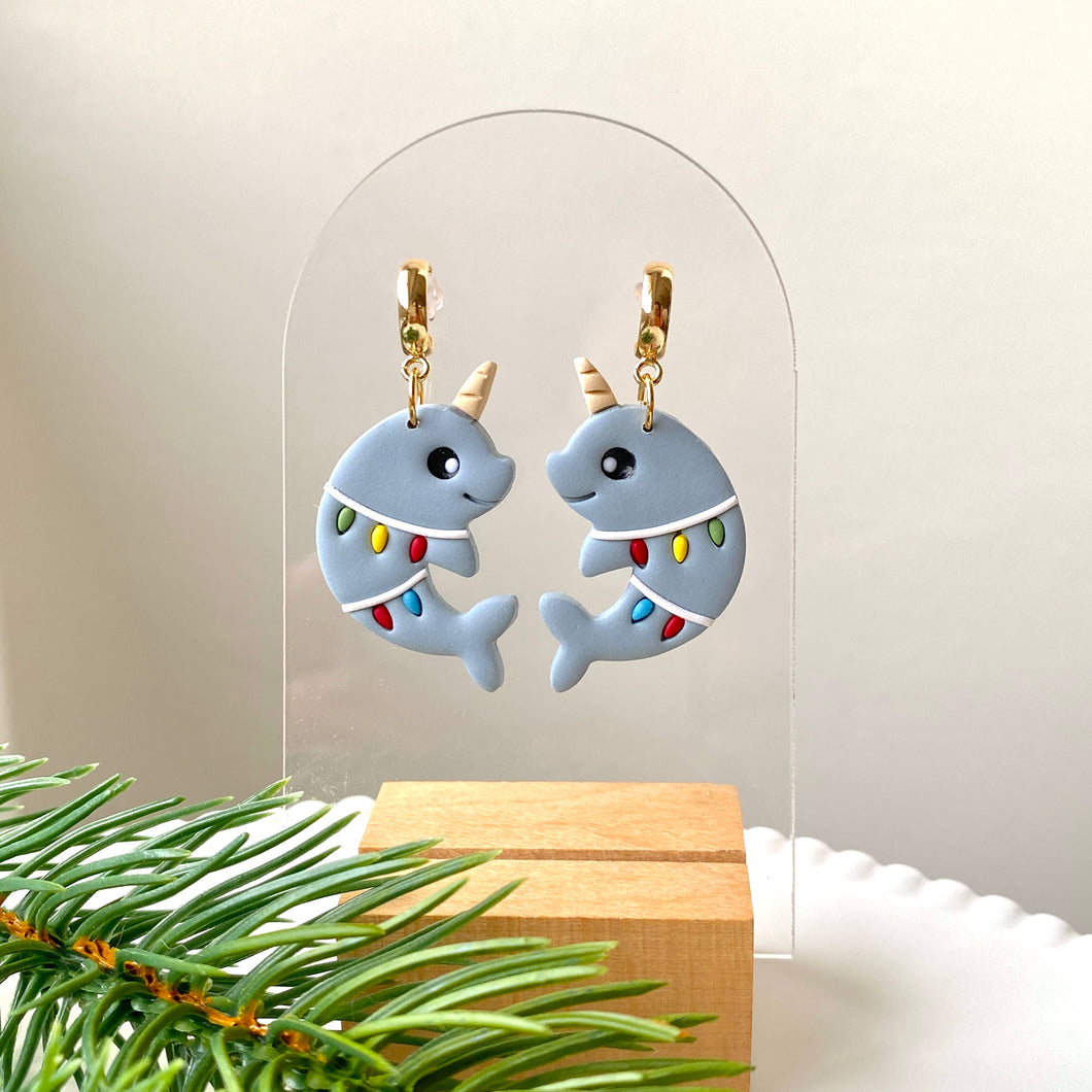Fairy Light Narwhal Dangles