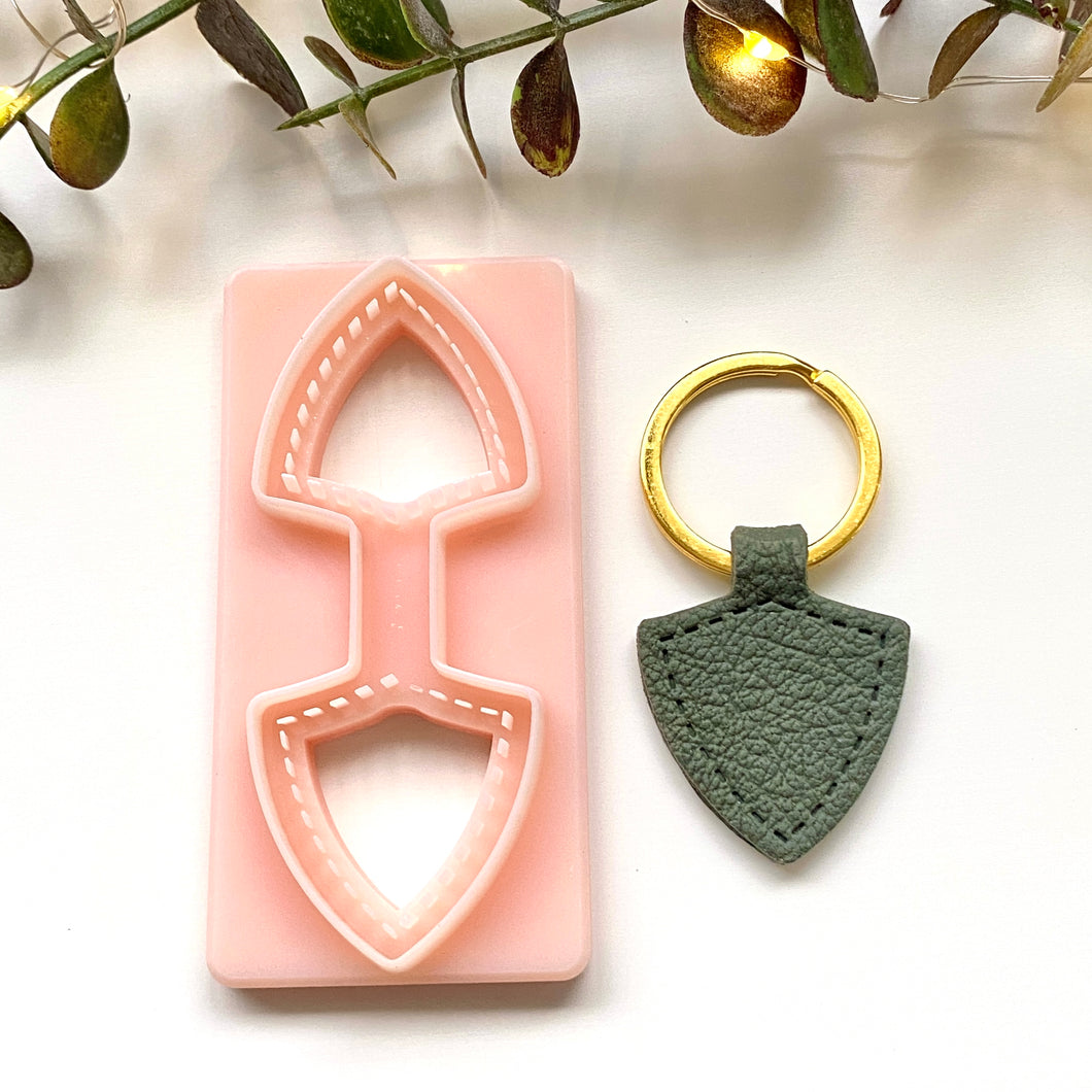 Shield Stitch Keychain