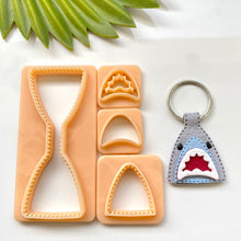 Load image into Gallery viewer, Shark Jaws Stitch Keychain Set
