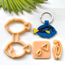 Load image into Gallery viewer, Blue Tang Stitch Keychain Set
