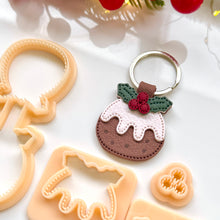 Load image into Gallery viewer, Christmas Pudding Stitch Keychain Set
