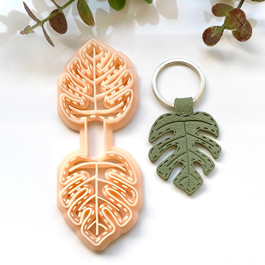 Monstera Stitch Keychain Set