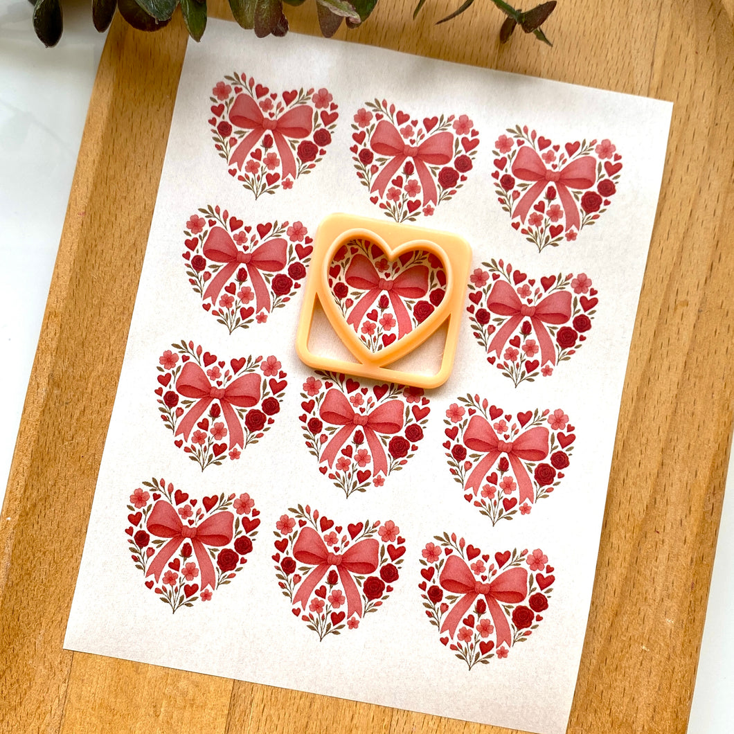 Valentines 010 Transfer (Indiv Bow Heart)