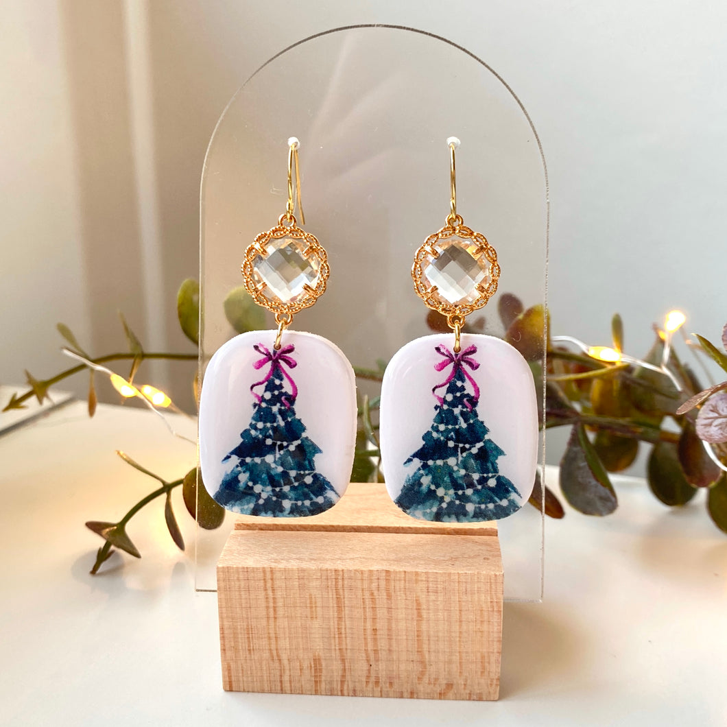 Classic Christmas Tree Rectangle Dangles