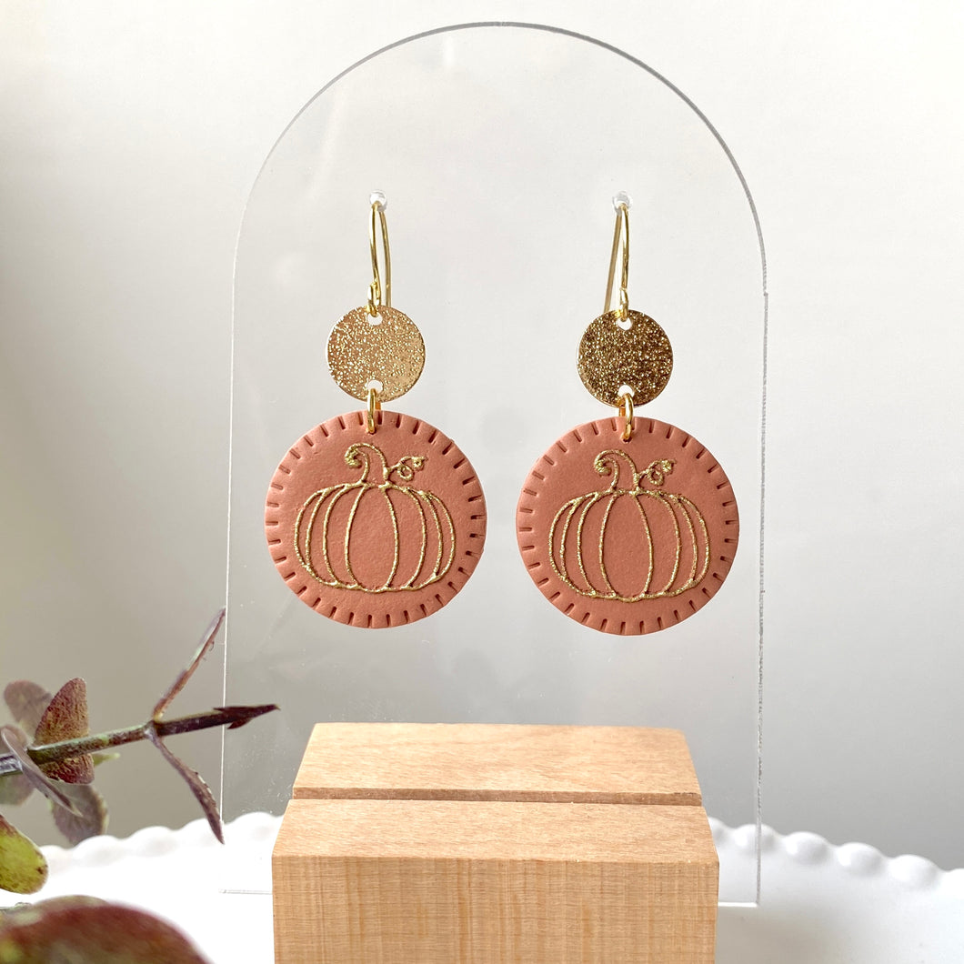 Pumpkin Gold Accent Dangles