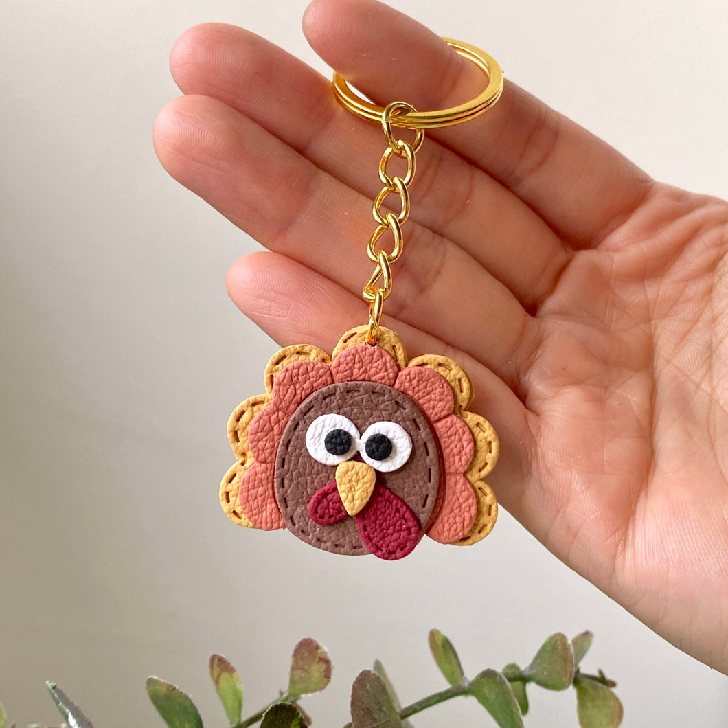 Turkey Faux Leather Keychain