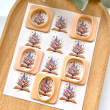 Load image into Gallery viewer, Books 003 Transfer (Open Floral)
