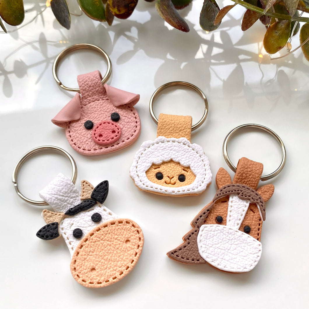 Farm Animals Keychain Cutters Bundle of 4 (14 Cutters)