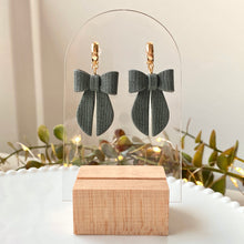 Load image into Gallery viewer, Faux Fabric Bow Dangles | More Designs
