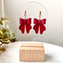 Load image into Gallery viewer, Faux Fabric Bow Dangles | More Designs
