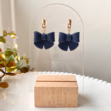 Load image into Gallery viewer, Faux Fabric Bow Dangles | More Designs
