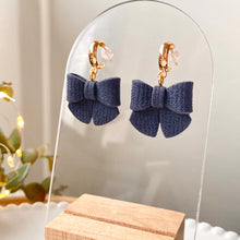 Load image into Gallery viewer, Faux Fabric Bow Dangles | More Designs
