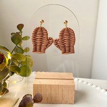 Load image into Gallery viewer, Winter Faux Rattan Dangles | More Designs
