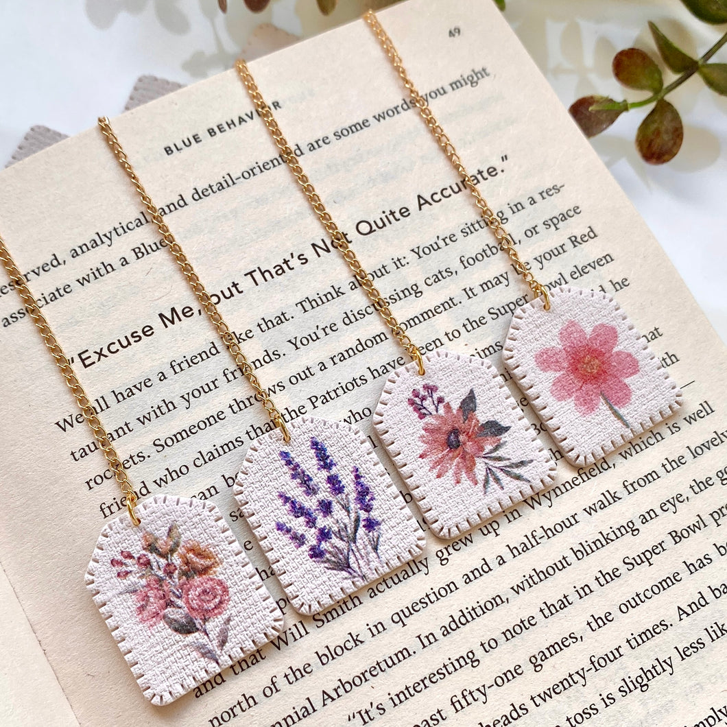 Floral Tea Bag Bookmark