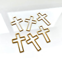 Load image into Gallery viewer, Cross Bezel Charm (10 pcs)
