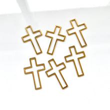 Load image into Gallery viewer, Cross Bezel Charm (10 pcs)
