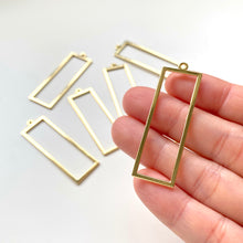 Load image into Gallery viewer, Long Rectangle Bezel Charm (10 pcs)
