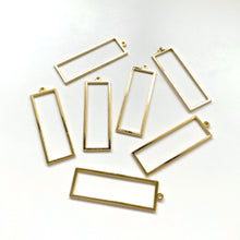 Load image into Gallery viewer, Long Rectangle Bezel Charm (10 pcs)
