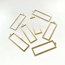 Load image into Gallery viewer, Long Rectangle Bezel Charm (10 pcs)
