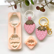 Strawberry Stitch Keychain
