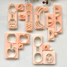 Load image into Gallery viewer, Fruits Stitch Keychain Cutters Bundle of 6 (17 Cutters)
