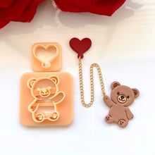 Load image into Gallery viewer, Teddy Bear Heart Balloon Bookmark
