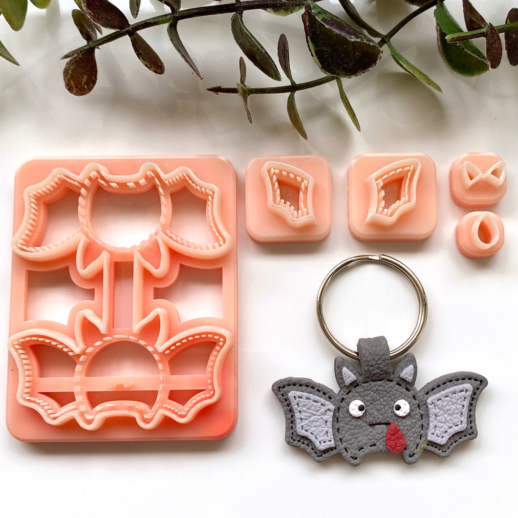 Bat Stitch Keychain Set