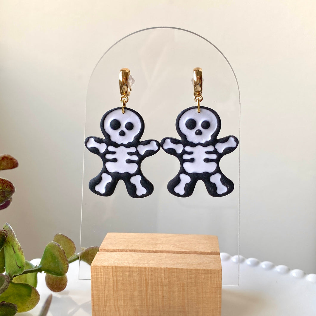 Monochrome Skeleton Dangles
