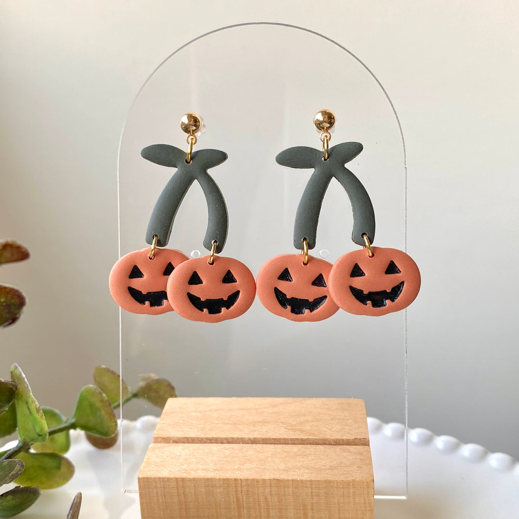 Cherry Pumpkin Dangles