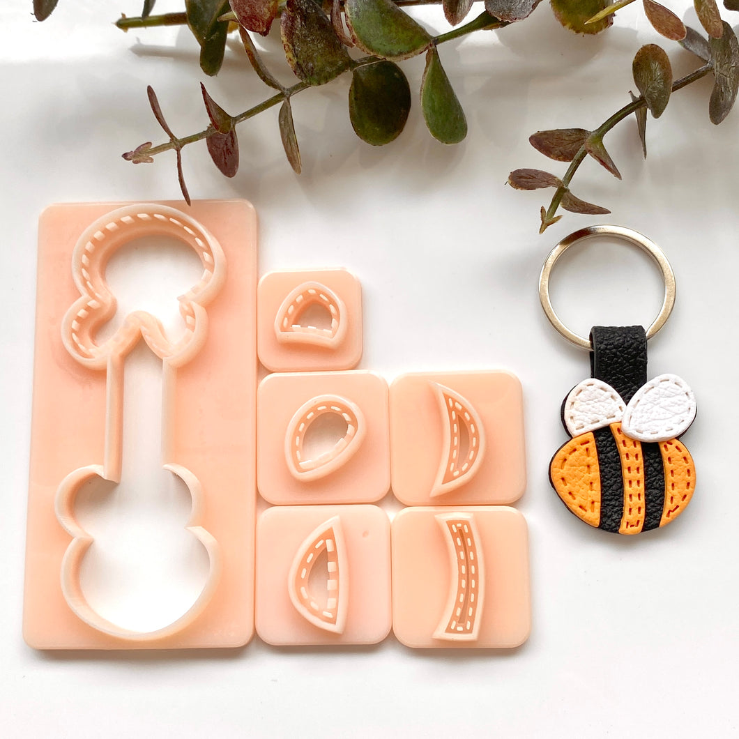 Bee Stitch Keychain Set